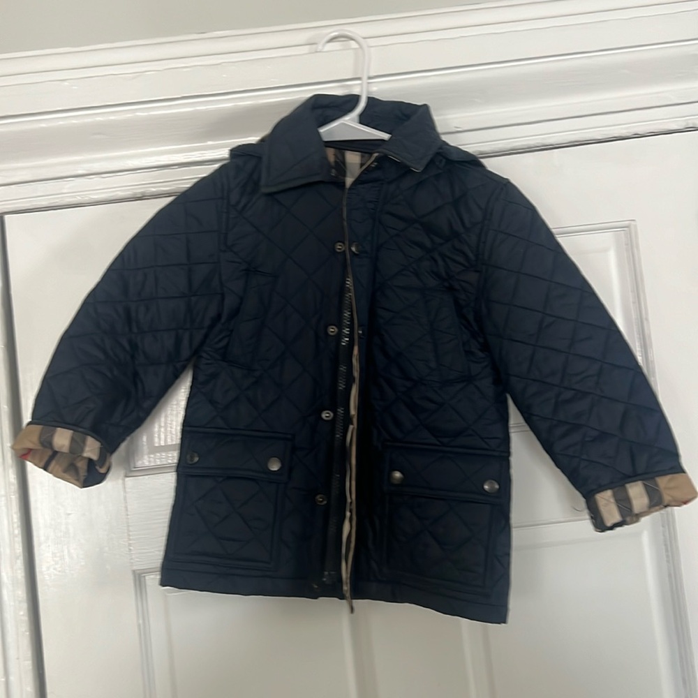 Burberry Kids Checked Hooded Coat
